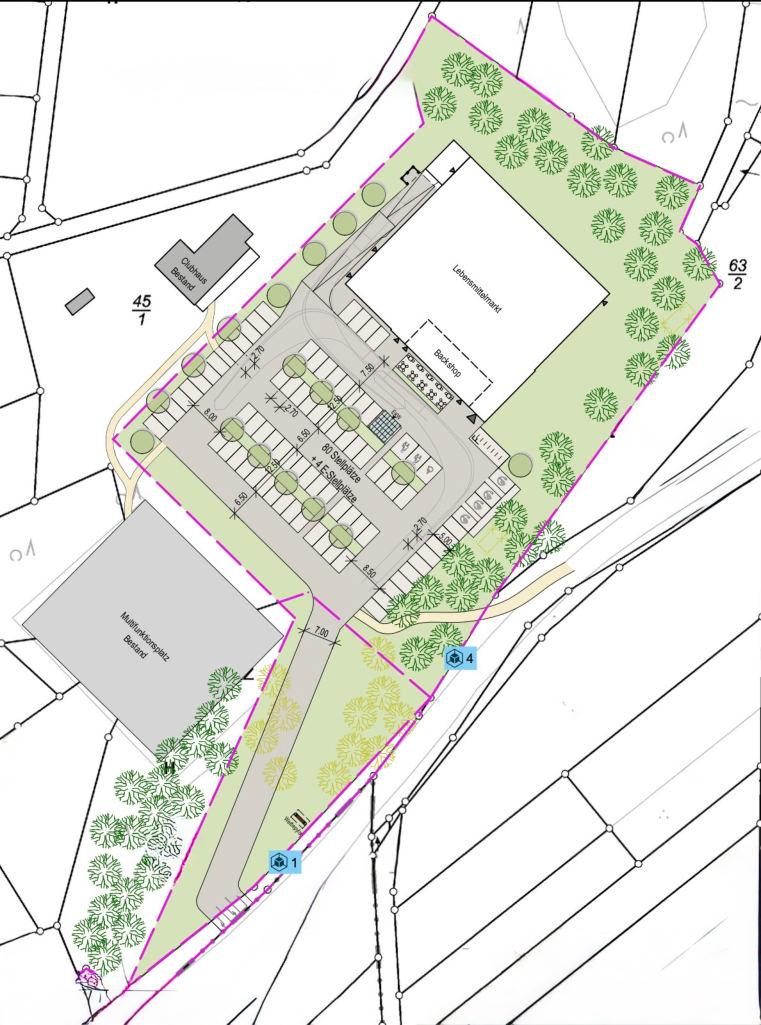 Planung Netto auf Sportplatz