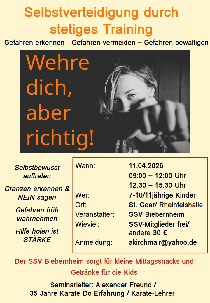Selbstverteidigung Kids 7-10 Jahre
